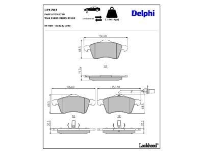 DELPHI LP1707 Fren Balatası 7D0698151D uygun fiyat hızlı kargo