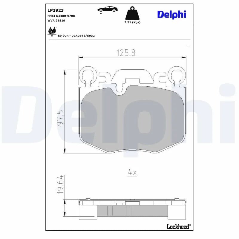 DELPHI LP3923 Fren Balatası 34108842387 uygun fiyat hızlı kargo