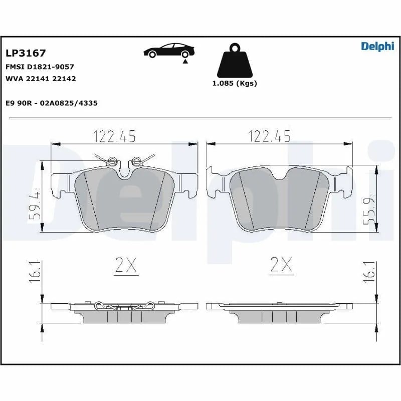 DELPHI LP3167 Fren Balatası 31400432 uygun fiyat hızlı kargo