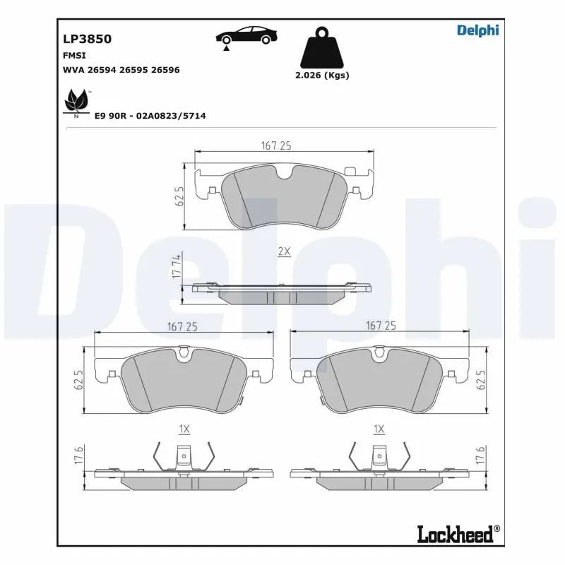 DELPHI LP3850 Fren Balatası 4106000Q3E uygun fiyat hızlı kargo