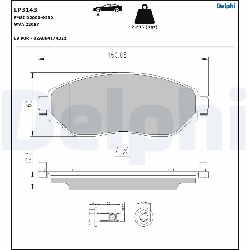 DELPHI LP3143 Fren Balatası 1681994880 uygun fiyat hızlı kargo