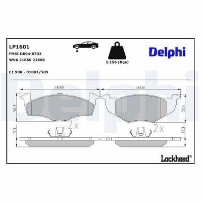 DELPHI LP1601 Fren Balatası 6N0698151 uygun fiyat hızlı kargo