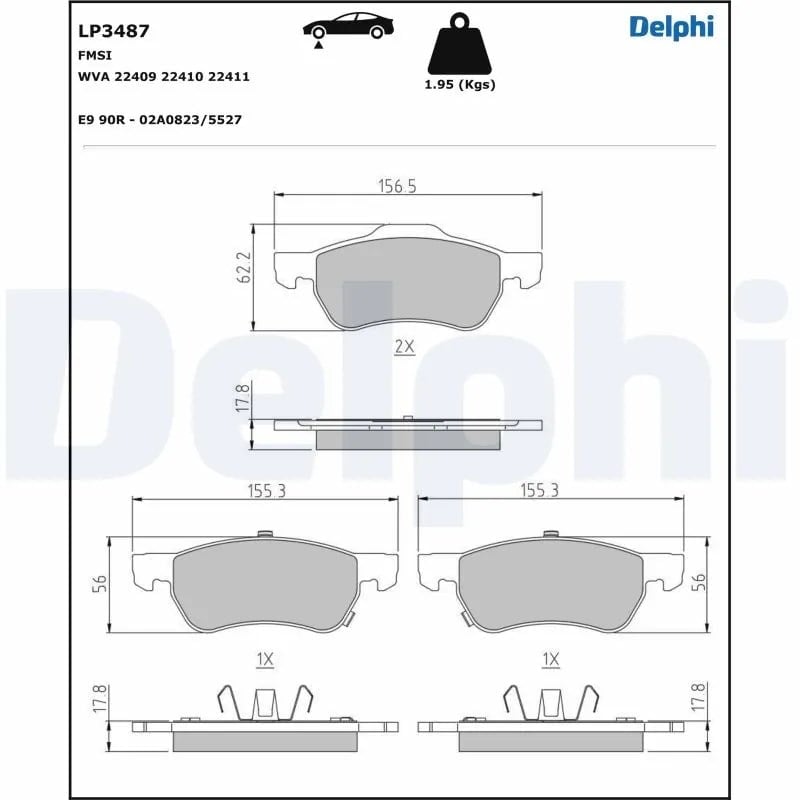 DELPHI LP3487 Fren Balatası 10088104 uygun fiyat hızlı kargo