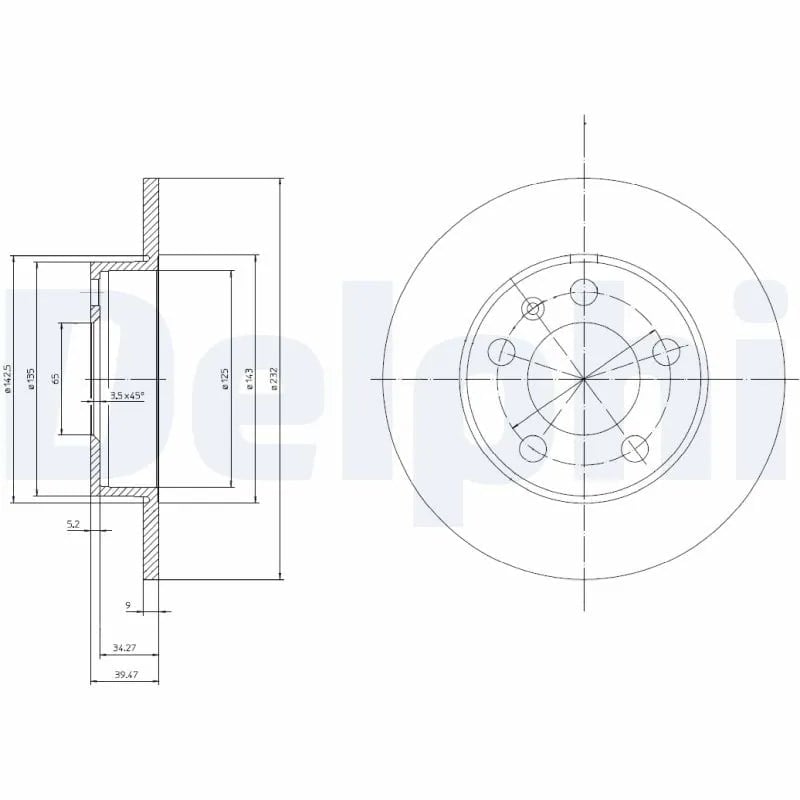 DELPHI BG3034 Fren Diski 1J0615601 uygun fiyat hızlı kargo