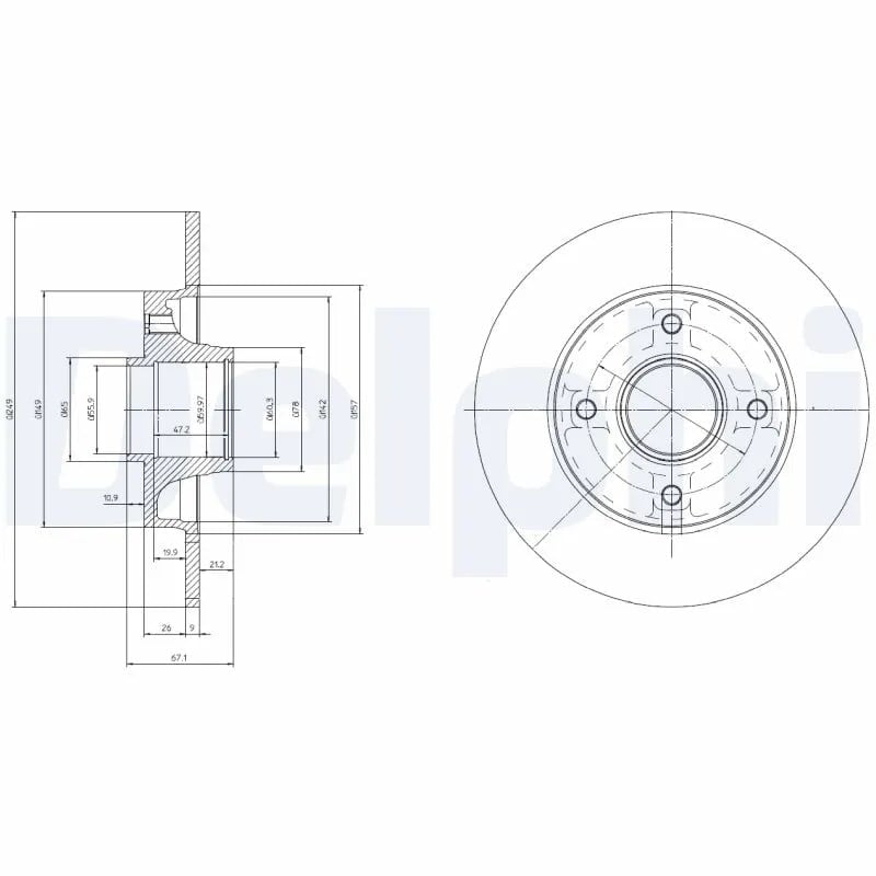DELPHI BG9022RSC Fren Diski 1613500780 uygun fiyat hızlı kargo