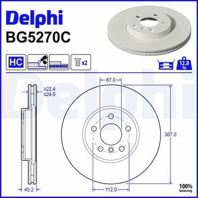 DELPHI BG5270C Fren Diski 34106891079 uygun fiyat hızlı kargo