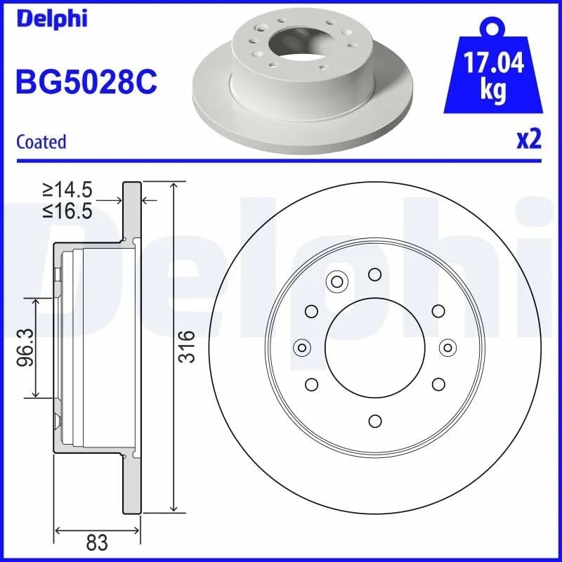 DELPHI BG5028C Fren Diski 5276159000 uygun fiyat hızlı kargo