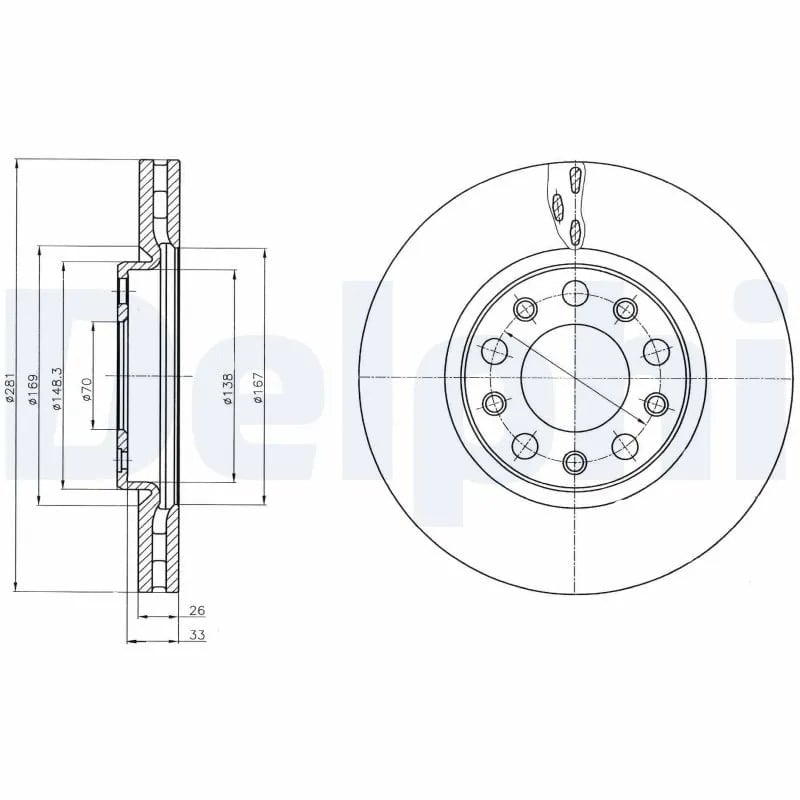 DELPHI BG4314 Fren Diski 51806278 uygun fiyat hızlı kargo