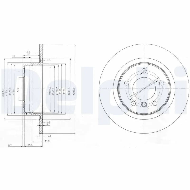 DELPHI BG3960 Fren Diski 34214031725 uygun fiyat hızlı kargo