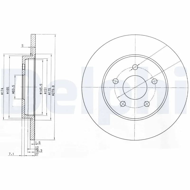 DELPHI BG3663 Fren Diski 1323102 uygun fiyat hızlı kargo