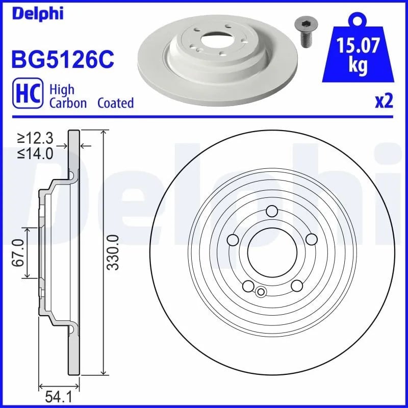 DELPHI BG5126C Fren Diski 1674238700 uygun fiyat hızlı kargo