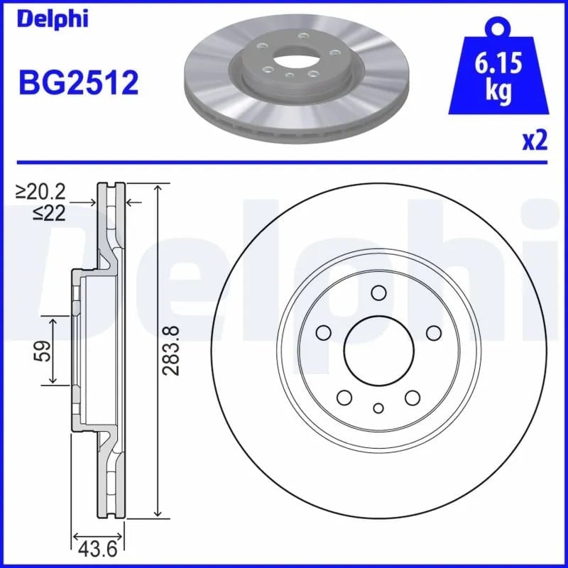 DELPHI BG2512 Fren Diski 16410 22023 0 uygun fiyat hızlı kargo