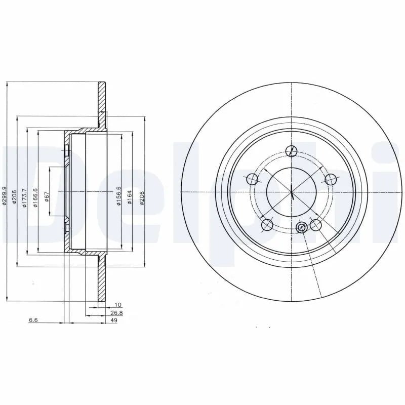 DELPHI BG4153C Fren Diski 2044230612 uygun fiyat hızlı kargo