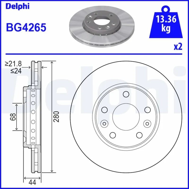 DELPHI BG4265 Fren Diski 402060010R uygun fiyat hızlı kargo