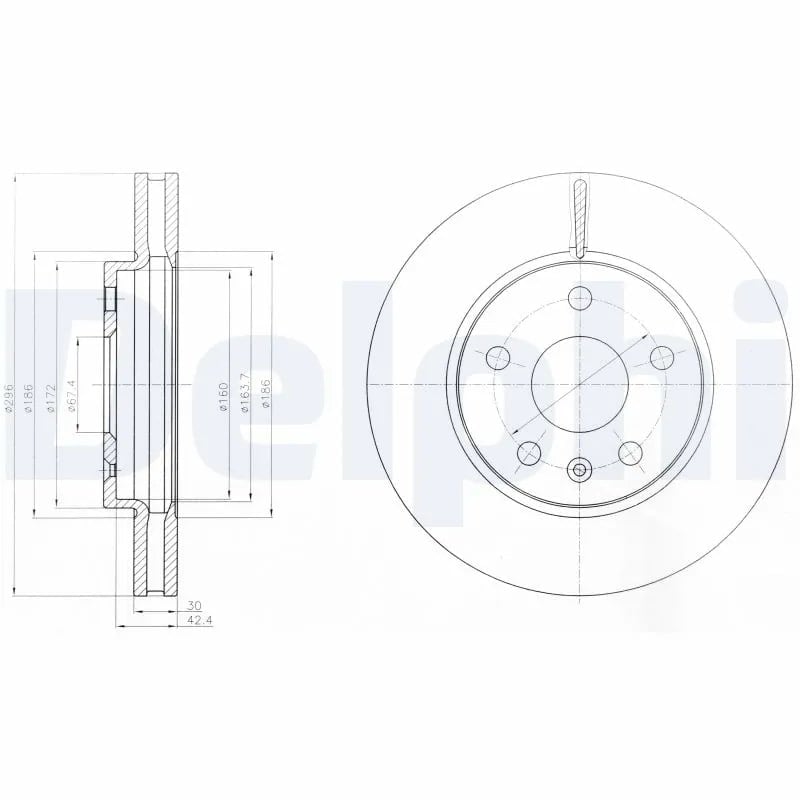 DELPHI BG4187 Fren Diski 1301307 uygun fiyat hızlı kargo