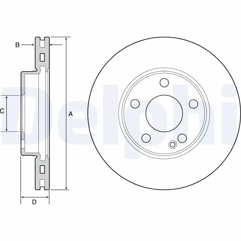 DELPHI BG4554C Fren Diski 2464210012 uygun fiyat hızlı kargo