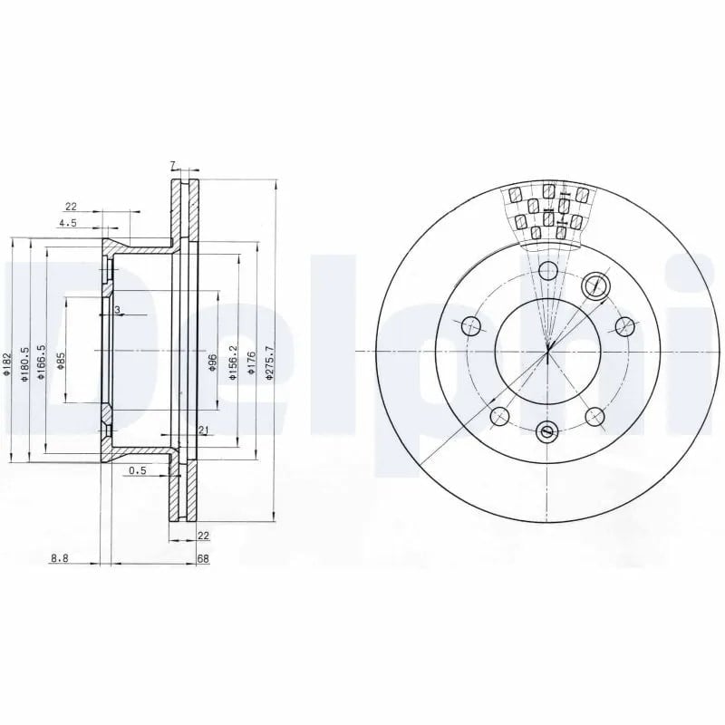 DELPHI BG3236 Fren Diski 2D0615301C uygun fiyat hızlı kargo