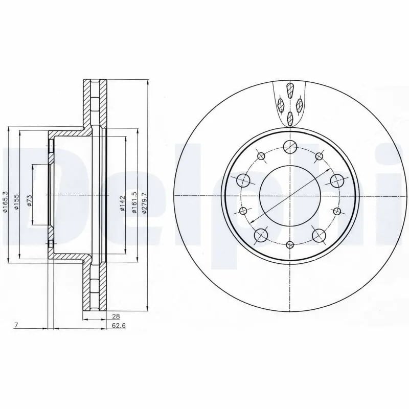 DELPHI BG4059 Fren Diski 1607872180 uygun fiyat hızlı kargo
