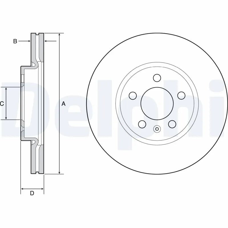 DELPHI BG4965C Fren Diski 2Q0615301H uygun fiyat hızlı kargo