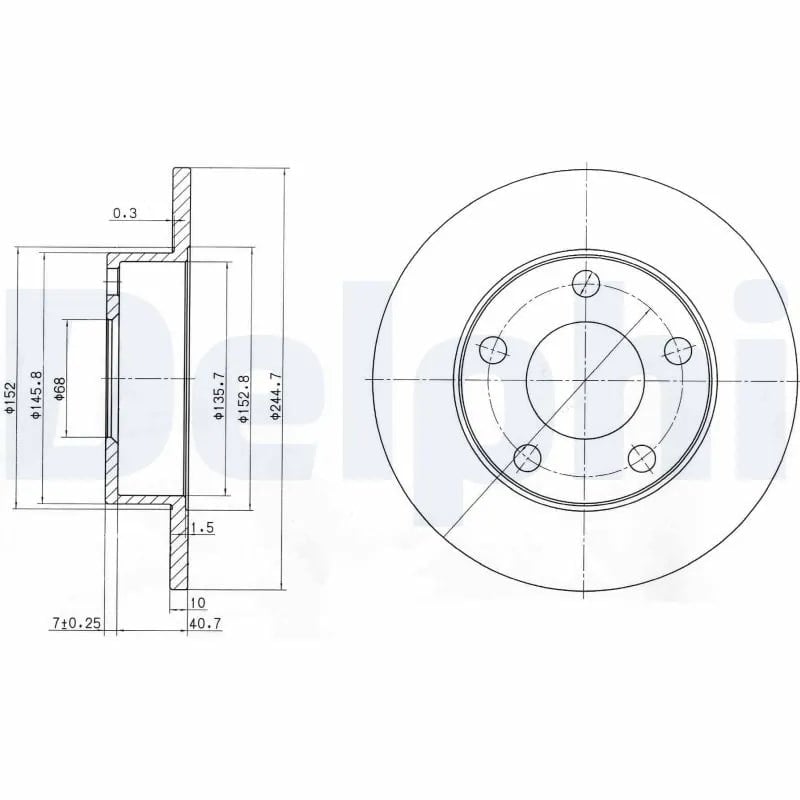 DELPHI BG3381 Fren Diski 8D0615601A uygun fiyat hızlı kargo