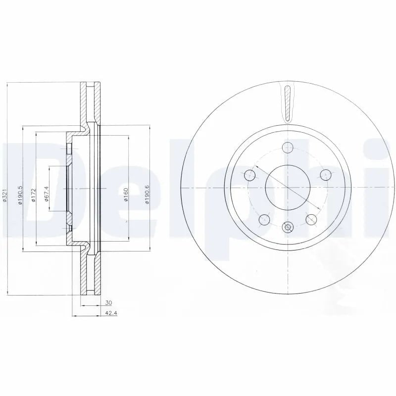 DELPHI BG4189 Fren Diski 13501308 uygun fiyat hızlı kargo