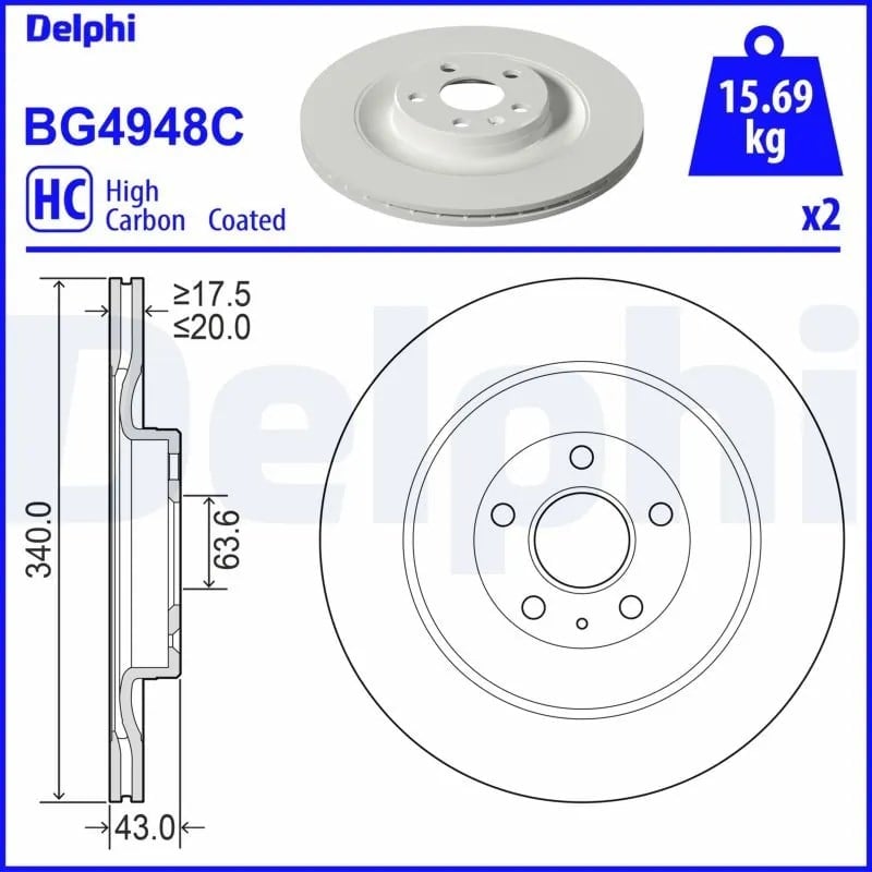 DELPHI BG4948C Fren Diski 31400779 uygun fiyat hızlı kargo