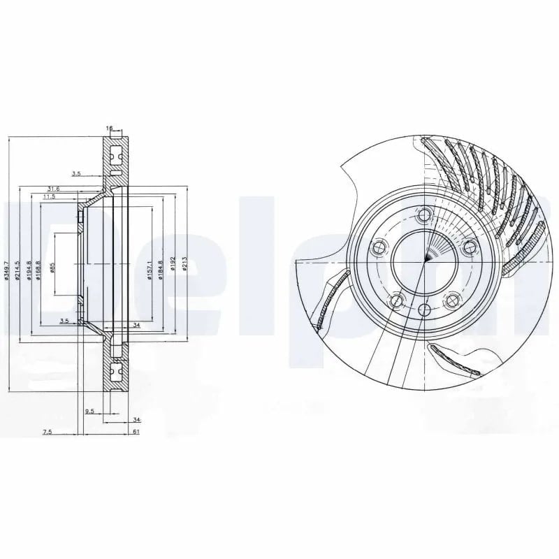 DELPHI BG9774 Fren Diski 7L6615301E uygun fiyat hızlı kargo