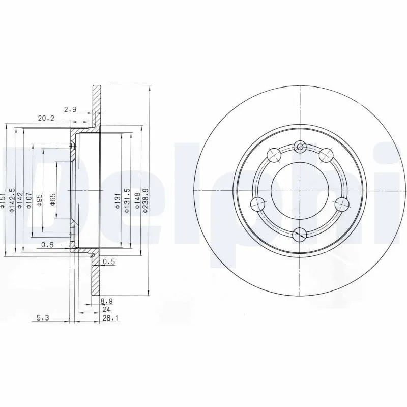DELPHI BG3738 Fren Diski 1J0615601D uygun fiyat hızlı kargo