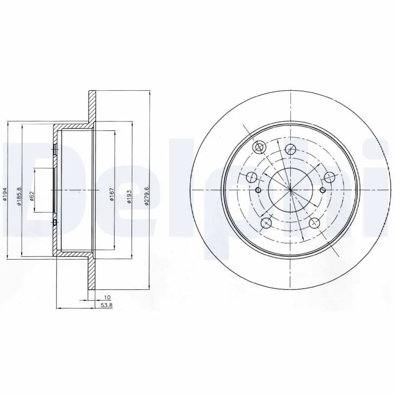 DELPHI BG4303 Fren Diski 42431 05050 uygun fiyat hızlı kargo