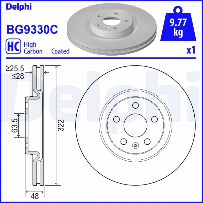 DELPHI BG9330C Fren Diski 31423724 uygun fiyat hızlı kargo