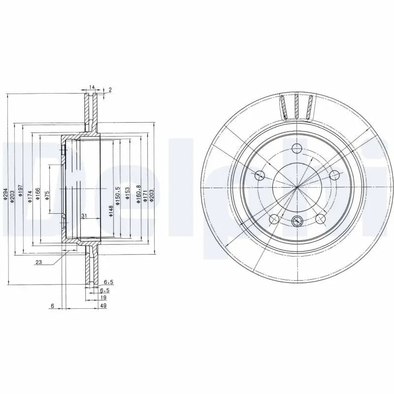DELPHI BG3530C Fren Diski 34211165563 uygun fiyat hızlı kargo