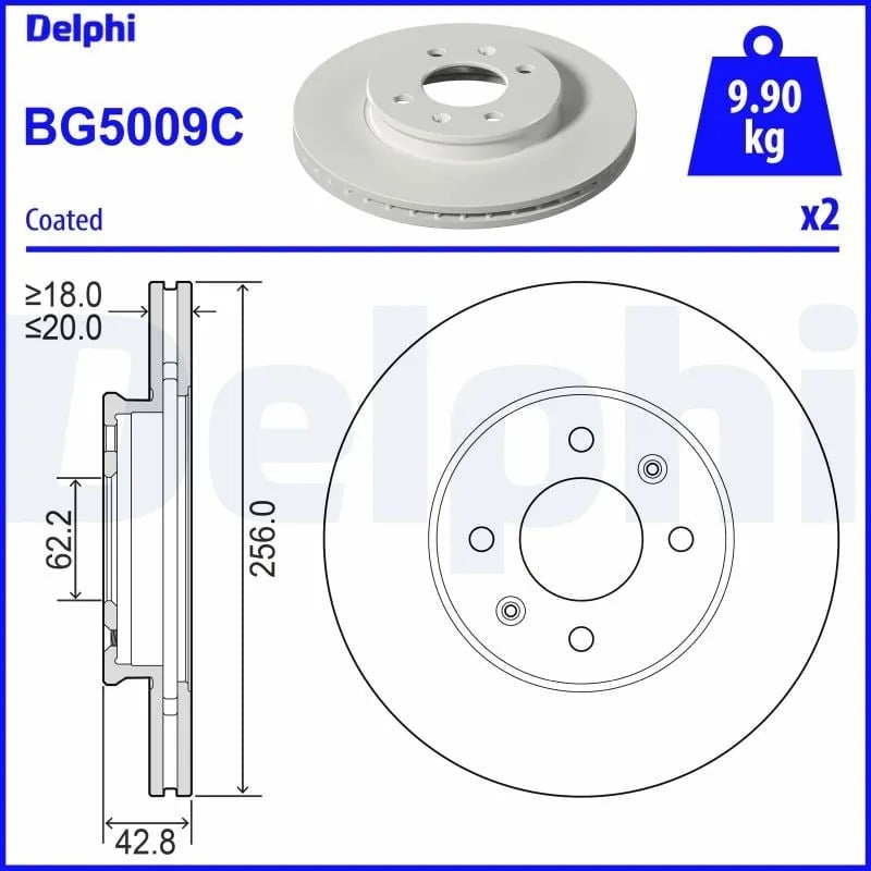 DELPHI BG5009C Fren Diski 51712G6300 uygun fiyat hızlı kargo