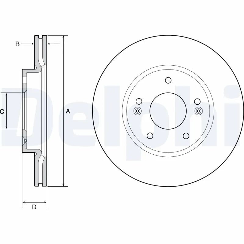 DELPHI BG4955C Fren Diski 51712G2000 uygun fiyat hızlı kargo