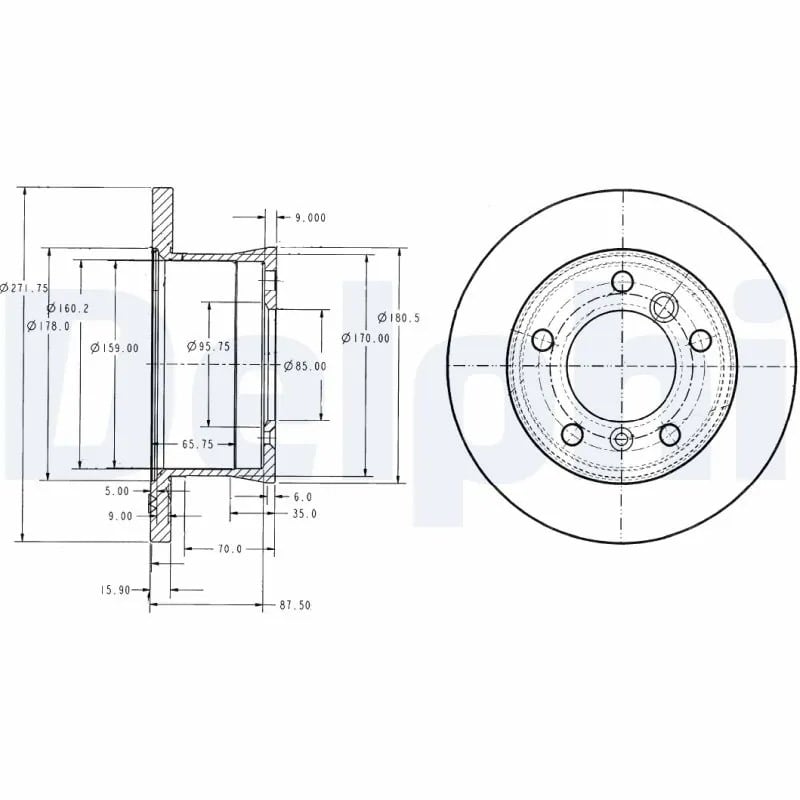 DELPHI BG3237 Fren Diski 2D0615601A uygun fiyat hızlı kargo