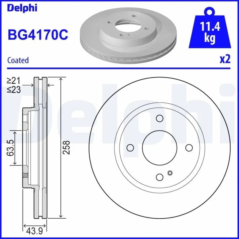 DELPHI BG4170C Fren Diski 1523795 uygun fiyat hızlı kargo