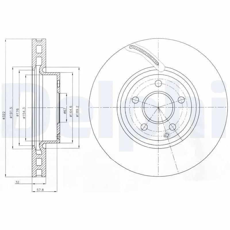 DELPHI BG9075C Fren Diski 0004211212 uygun fiyat hızlı kargo