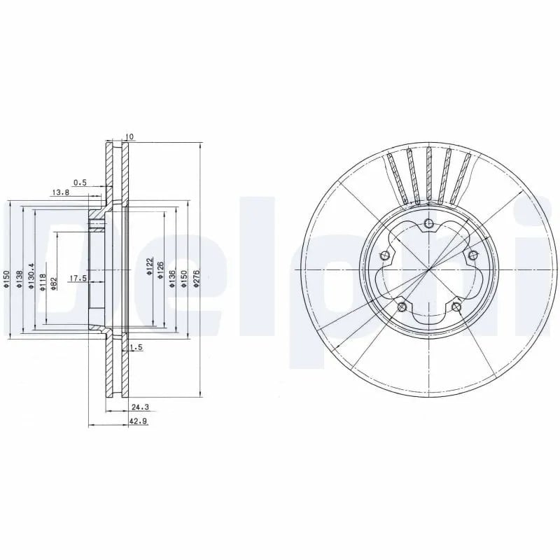 DELPHI BG3676 Fren Diski 1456667 uygun fiyat hızlı kargo