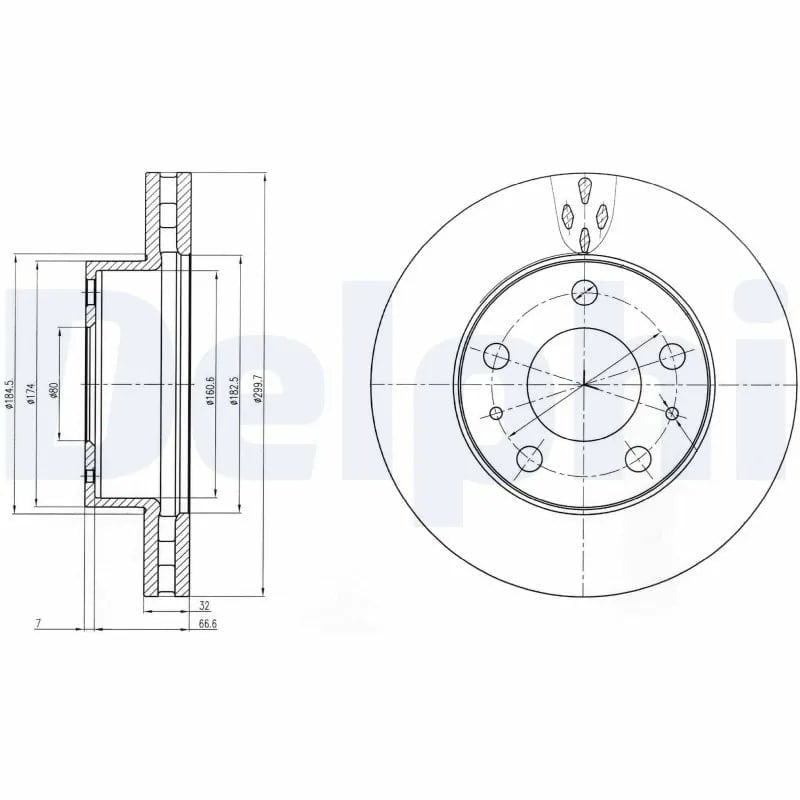 DELPHI BG4060 Fren Diski 1607872380 uygun fiyat hızlı kargo