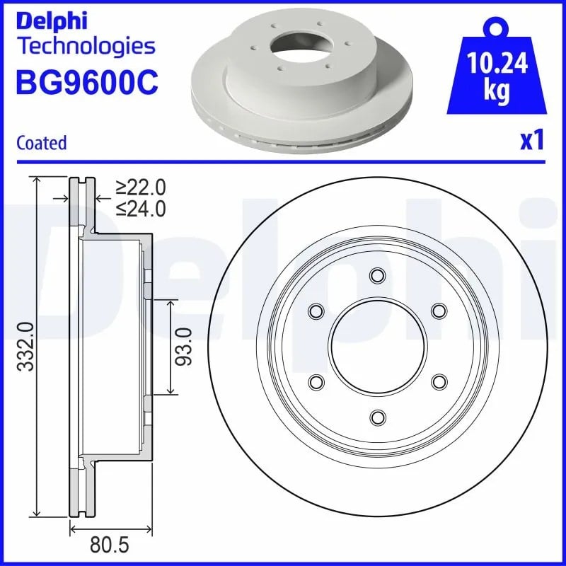 DELPHI BG9600C Fren Diski 2324115 uygun fiyat hızlı kargo