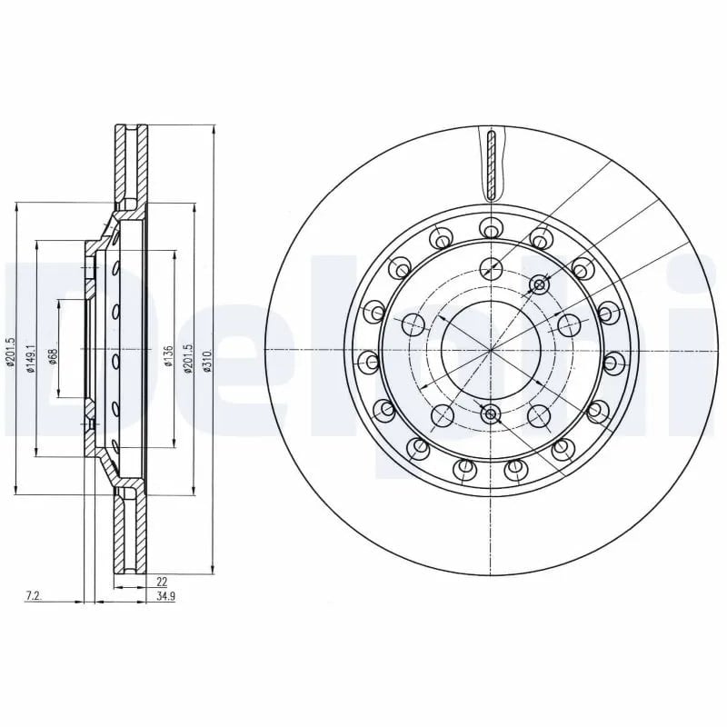 DELPHI BG3958 Fren Diski 3D0615601D uygun fiyat hızlı kargo