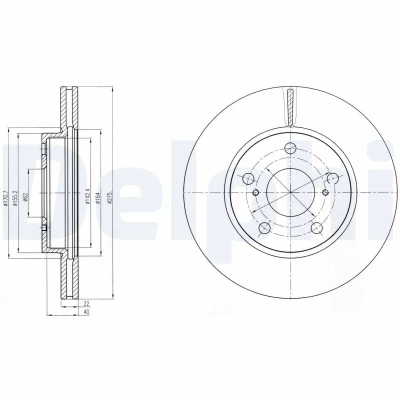 DELPHI BG4232 Fren Diski 43512 12670 uygun fiyat hızlı kargo