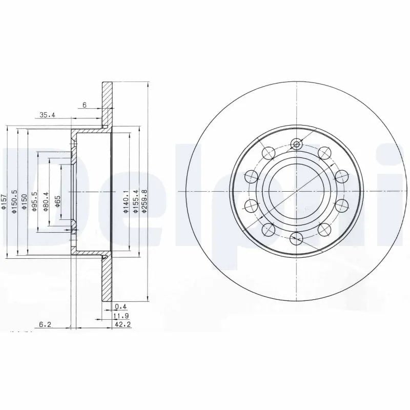 DELPHI BG3890C Fren Diski 1K0615601AC uygun fiyat hızlı kargo