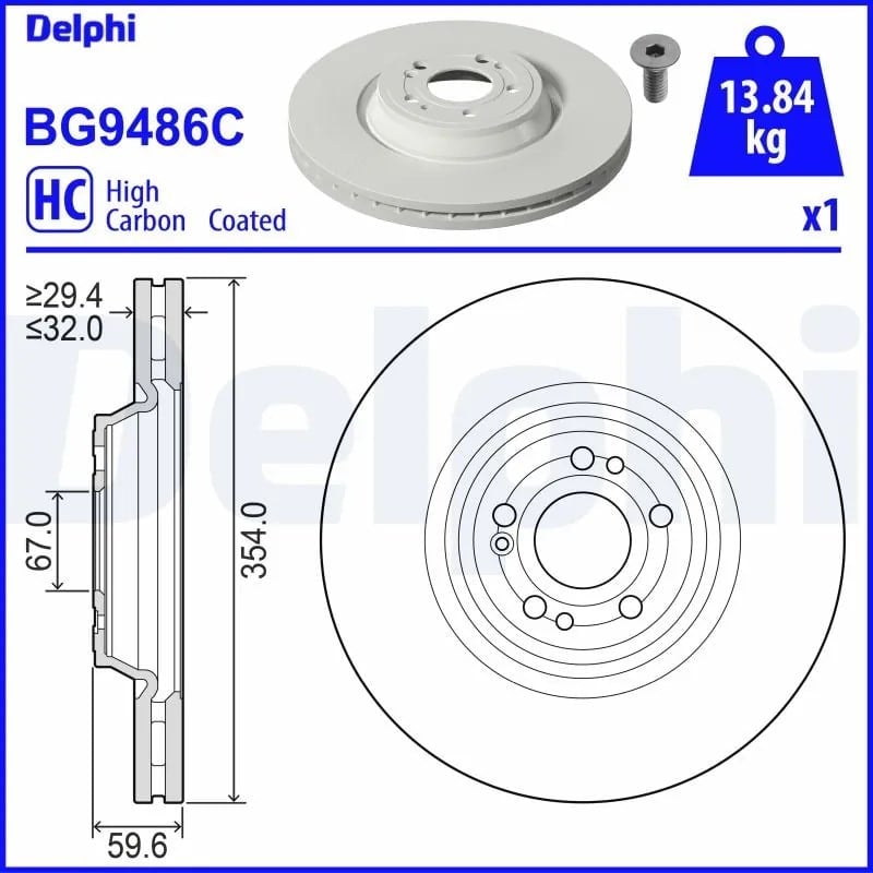 DELPHI BG9486C Fren Diski 1674210701 uygun fiyat hızlı kargo