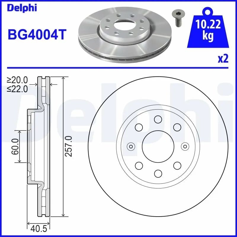 DELPHI BG4004T Fren Diski 13317922 uygun fiyat hızlı kargo