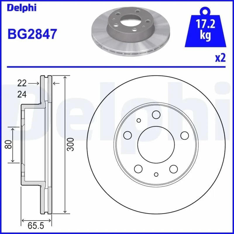 DELPHI BG2847 Fren Diski 1307356080 uygun fiyat hızlı kargo