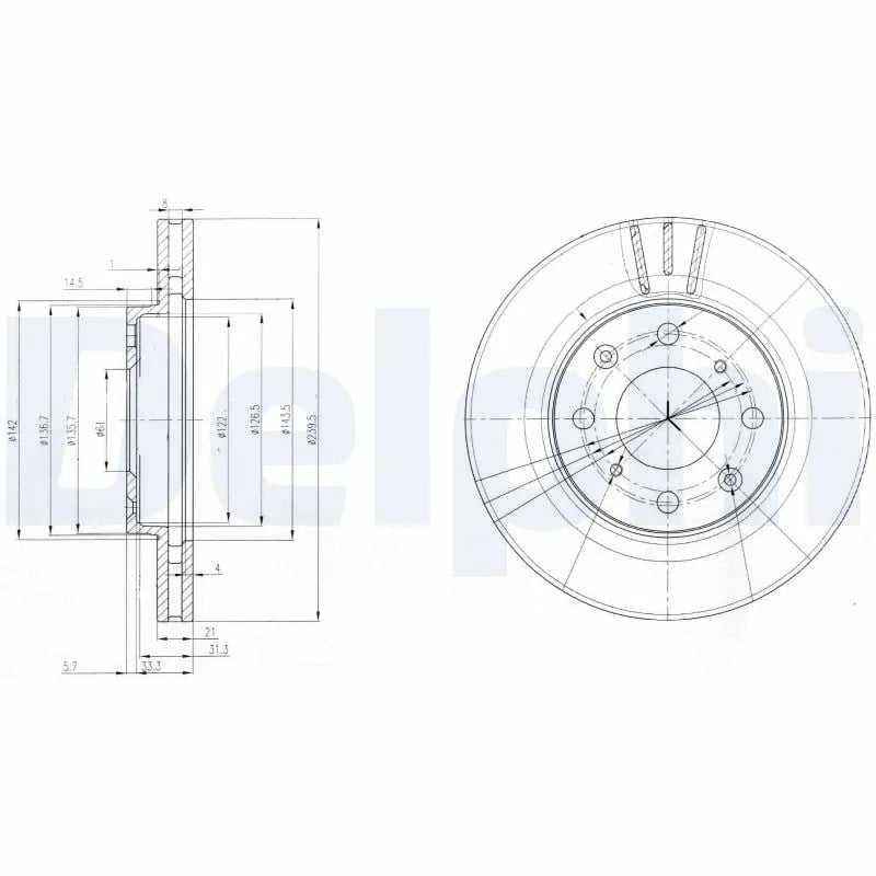 DELPHI BG3794 Fren Diski 45251 S50 G00 uygun fiyat hızlı kargo