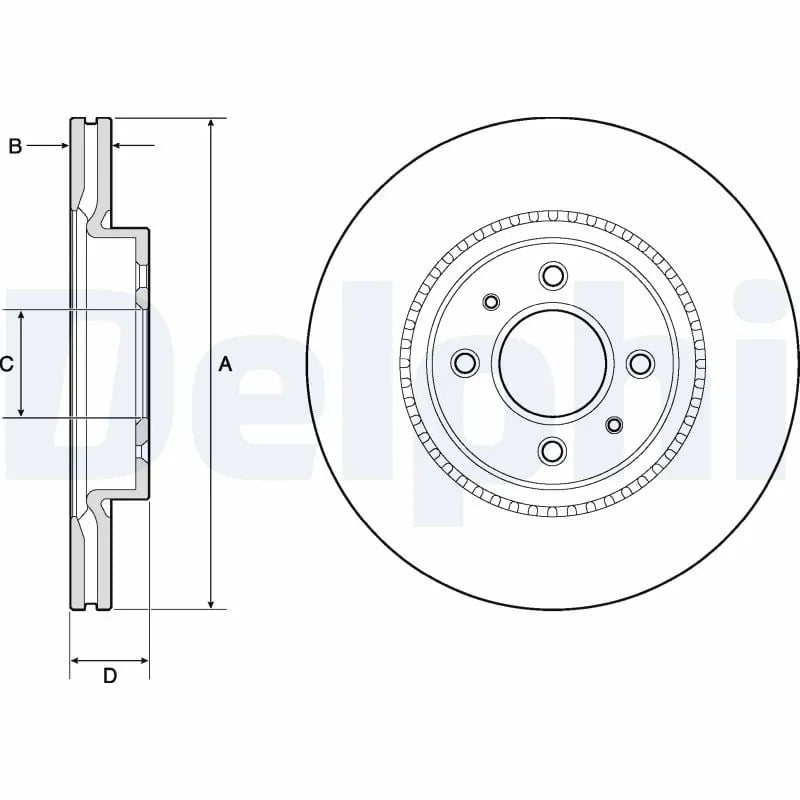 DELPHI BG4743C Fren Diski 51712 1W000 uygun fiyat hızlı kargo
