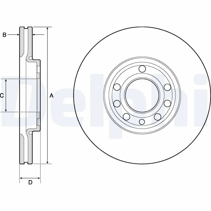 DELPHI BG3713 Fren Diski 46836491 uygun fiyat hızlı kargo