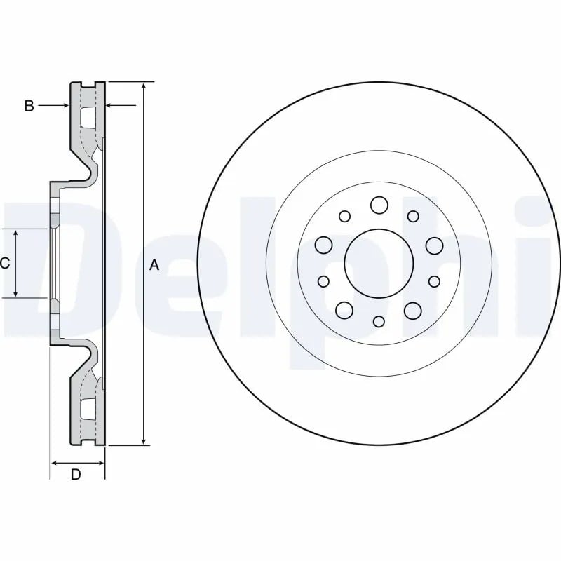 DELPHI BG4556 Fren Diski 51854567 uygun fiyat hızlı kargo