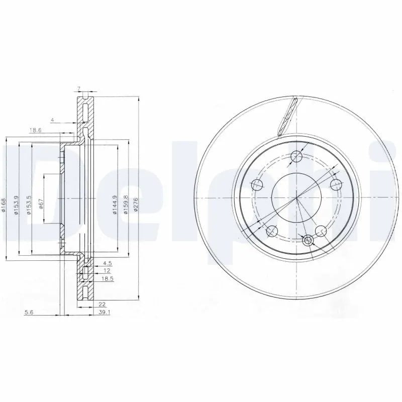 DELPHI BG3845C Fren Diski 1694210112 uygun fiyat hızlı kargo